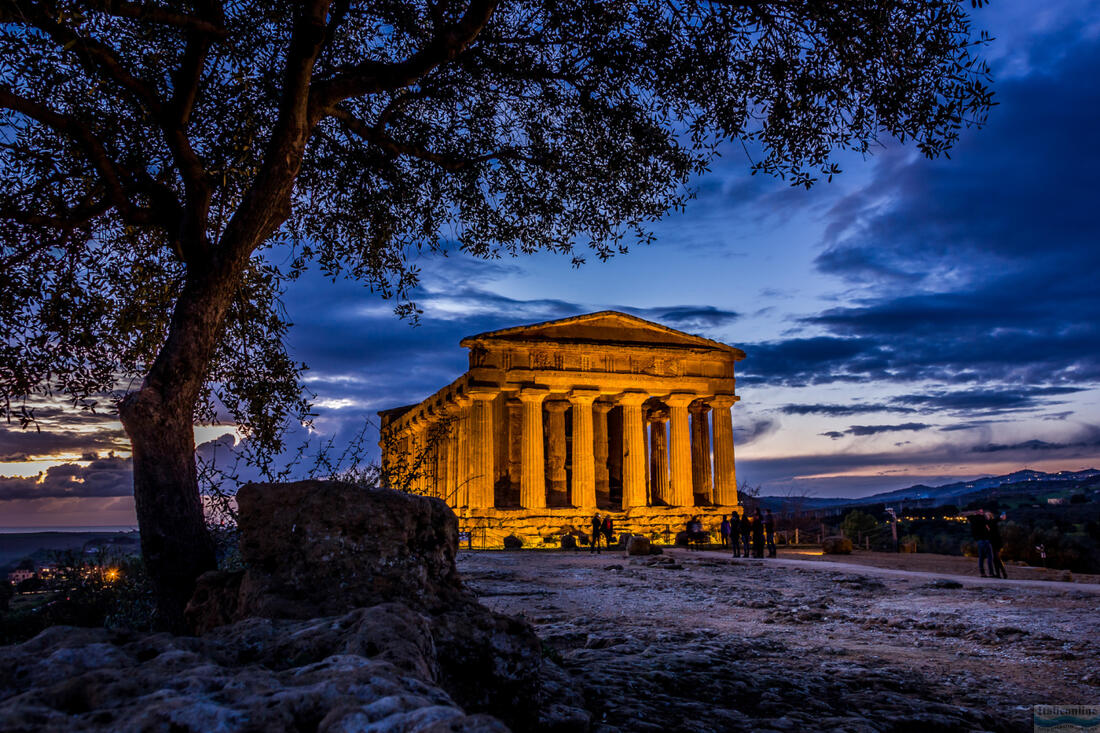 Chrám Tempio della Concordia v Údolí chrámů v Agrigentu