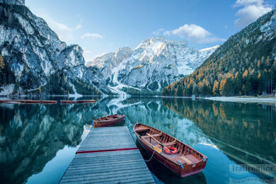 Lago di Braies, zrcadlo nebes